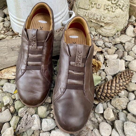 Kizik KZK Slip On Hands Free Shoes New York Coffee Brown Gum Soles Men's 10.5 W - Picture 3 of 8